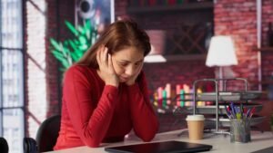 upset women because of Monday blues