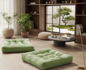 Earth-Toned Floor Cushions