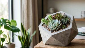 Geometric Concrete Planter
