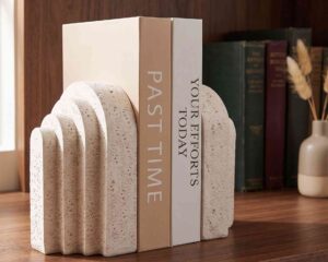 Matte Limestone Bookends