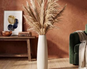 Unglazed Ceramic Floor Vase