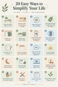 Infographic on Easy Ways to Simplify Your Life